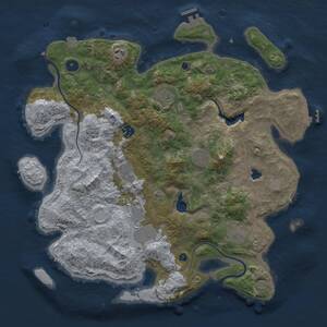 Thumbnail Rust Map: Procedural Map, Size: 4000, Seed: 708580416, 14 Monuments