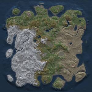 Thumbnail Rust Map: Procedural Map, Size: 4250, Seed: 679564072, 17 Monuments