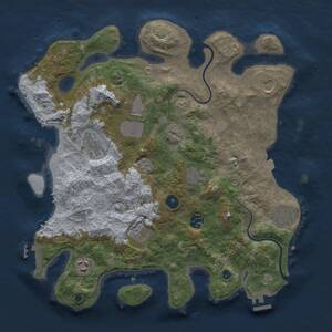 Thumbnail Rust Map: Procedural Map, Size: 3750, Seed: 1499168318, 15 Monuments