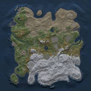 Thumbnail Rust Map: Procedural Map, Size: 3500, Seed: 1290392638, 14 Monuments