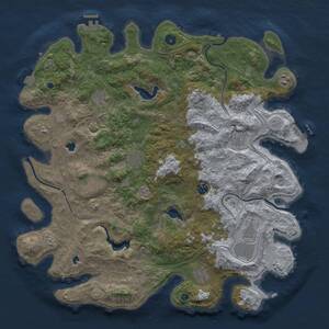 Thumbnail Rust Map: Procedural Map, Size: 4500, Seed: 927471, 15 Monuments