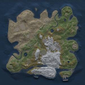 Thumbnail Rust Map: Procedural Map, Size: 3500, Seed: 1540743267, 14 Monuments