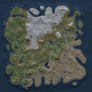 Thumbnail Rust Map: Procedural Map, Size: 4800, Seed: 744974453, 16 Monuments