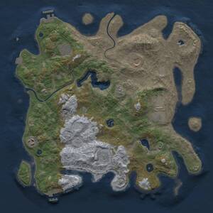 Thumbnail Rust Map: Procedural Map, Size: 4000, Seed: 1506809665, 12 Monuments