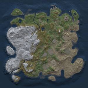 Thumbnail Rust Map: Procedural Map, Size: 3700, Seed: 998130, 13 Monuments