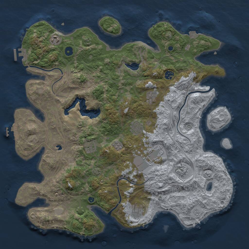 Rust Map: Procedural Map, Size: 4250, Seed: 217896469, 15 Monuments