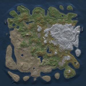 Thumbnail Rust Map: Procedural Map, Size: 4500, Seed: 406161198, 15 Monuments