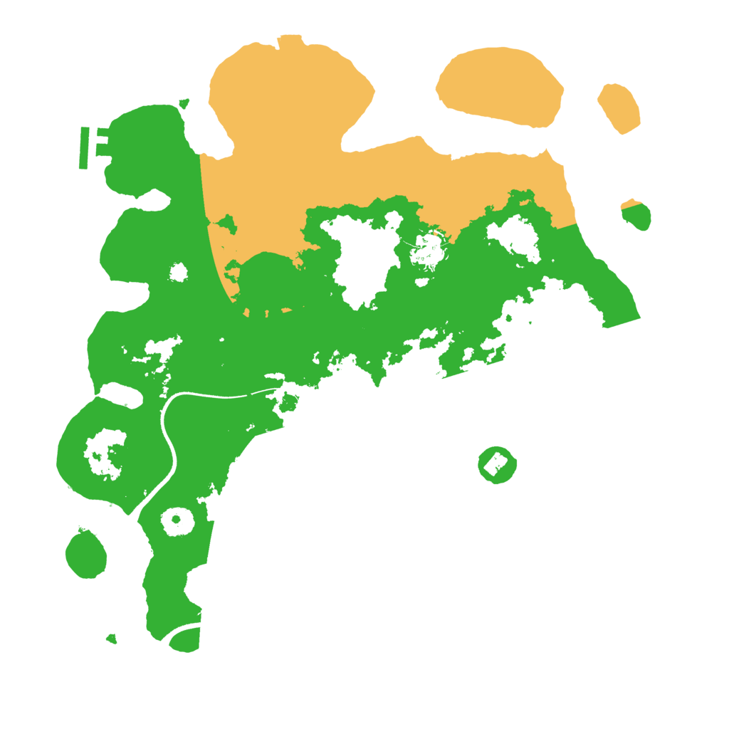 Biome Rust Map: Procedural Map, Size: 3500, Seed: 45965