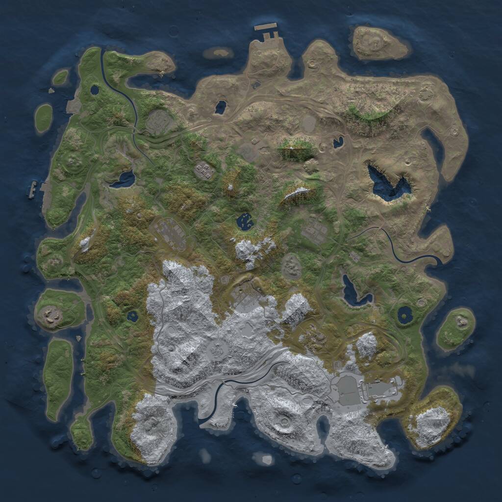 Rust Map: Procedural Map, Size: 4501, Seed: 56792183, 16 Monuments