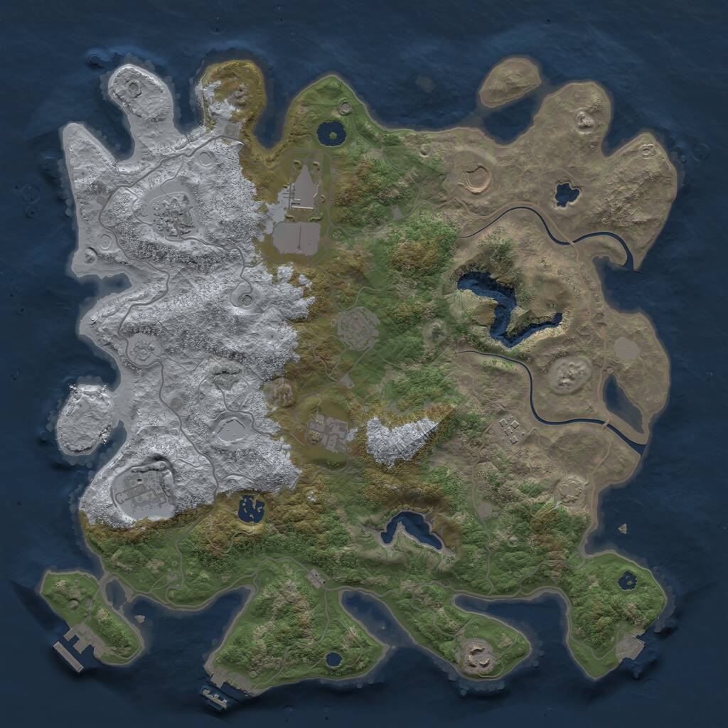 Rust Map: Procedural Map, Size: 4000, Seed: 1815017686, 15 Monuments