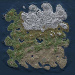 Thumbnail Rust Map: Procedural Map, Size: 4500, Seed: 955813377, 15 Monuments