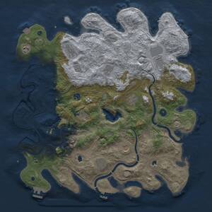 Thumbnail Rust Map: Procedural Map, Size: 4500, Seed: 955813377, 17 Monuments