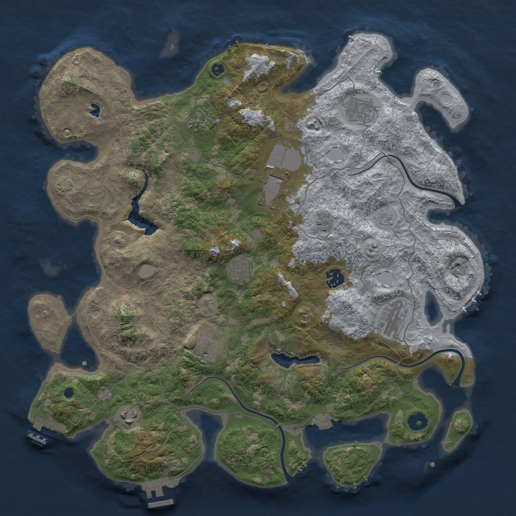 Rust Map: Procedural Map, Size: 4150, Seed: 546, 15 Monuments