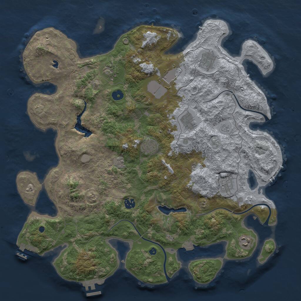 Rust Map: Procedural Map, Size: 4150, Seed: 546, 15 Monuments