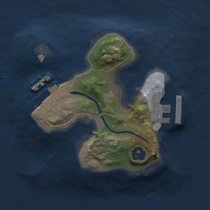 Thumbnail Rust Map: Procedural Map, Size: 1500, Seed: 1214810856, 3 Monuments