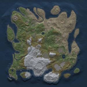 Thumbnail Rust Map: Procedural Map, Size: 3500, Seed: 31590101, 11 Monuments