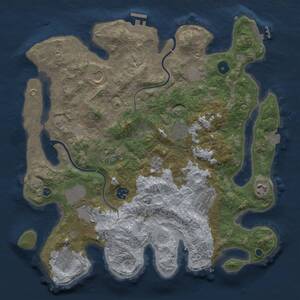 Thumbnail Rust Map: Procedural Map, Size: 3750, Seed: 1881832701, 16 Monuments