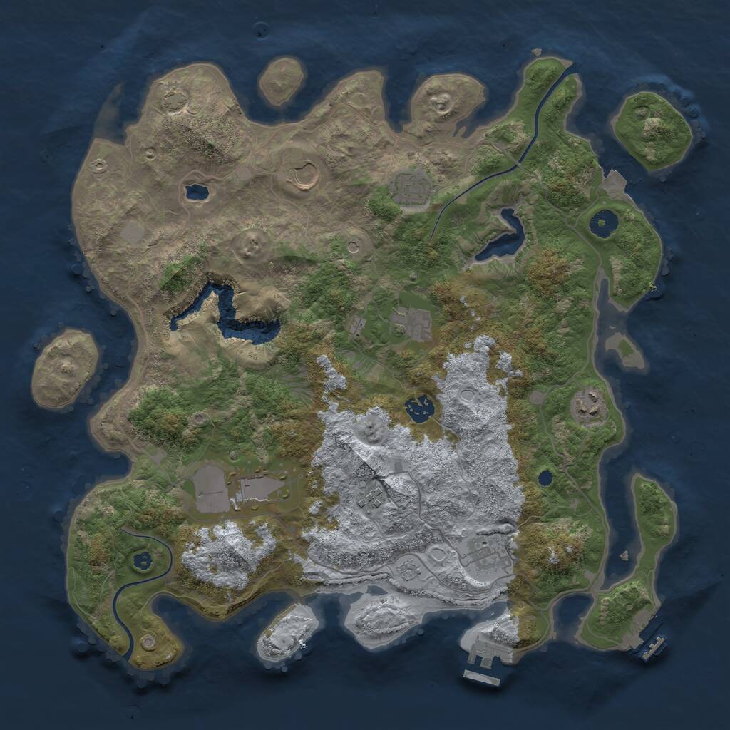 Rust Map: Procedural Map, Size: 4000, Seed: 1726398199, 14 Monuments