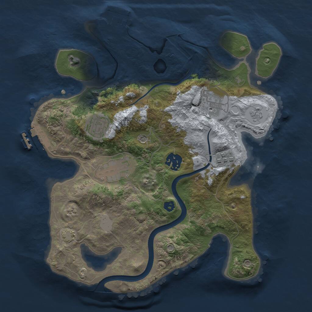 Rust Map: Procedural Map, Size: 2850, Seed: 361486151, 11 Monuments