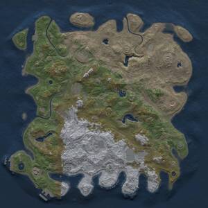 Thumbnail Rust Map: Procedural Map, Size: 4500, Seed: 1237903120, 15 Monuments