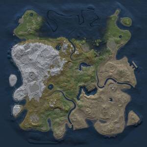 Thumbnail Rust Map: Procedural Map, Size: 4000, Seed: 2113661714, 16 Monuments