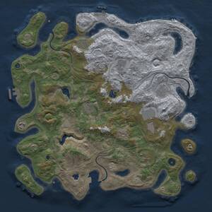 Thumbnail Rust Map: Procedural Map, Size: 4250, Seed: 147652, 15 Monuments