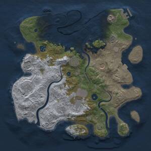 Thumbnail Rust Map: Procedural Map, Size: 3500, Seed: 903846, 14 Monuments
