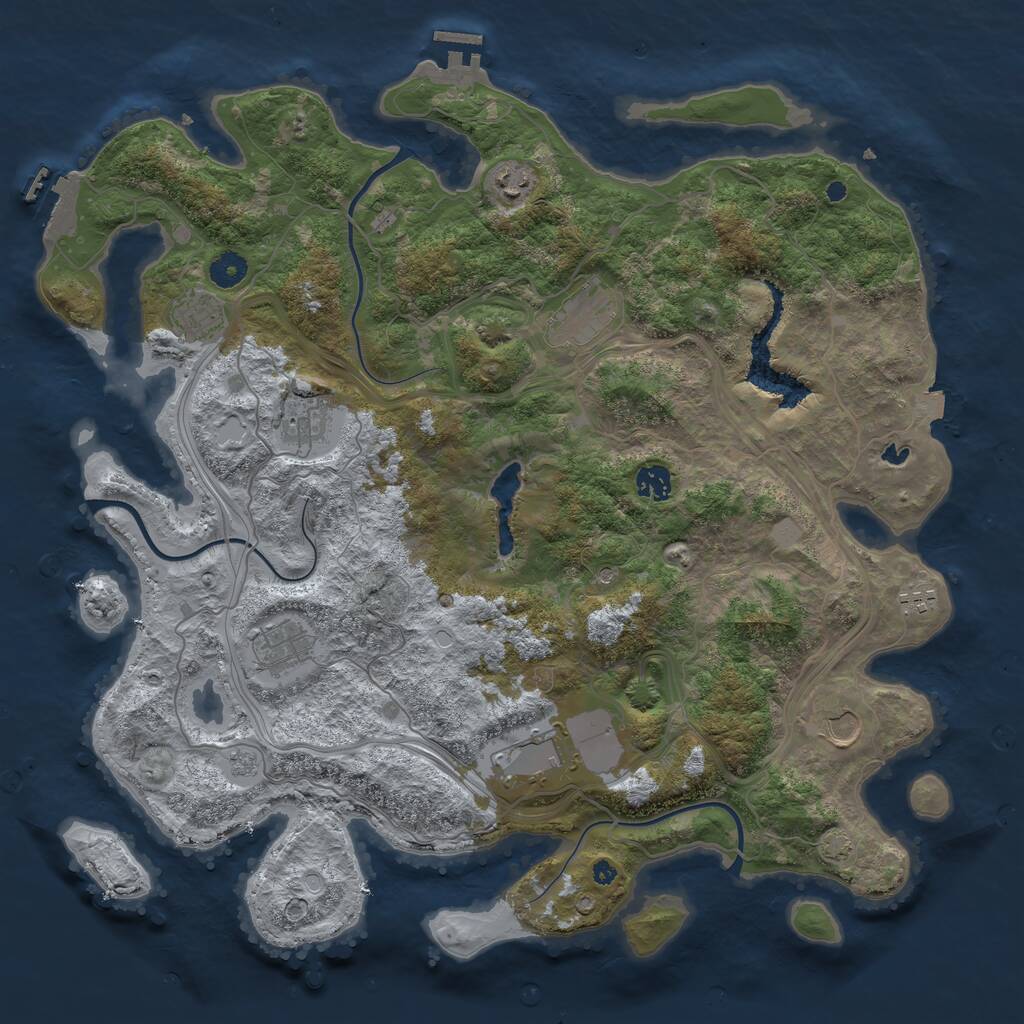 Rust Map: Procedural Map, Size: 4250, Seed: 15846244, 15 Monuments