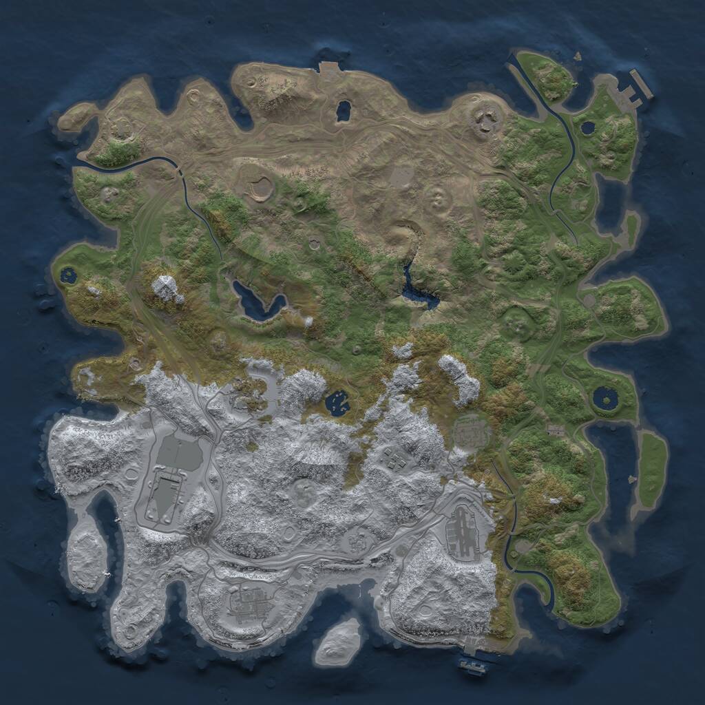 Rust Map: Procedural Map, Size: 4250, Seed: 119503, 15 Monuments