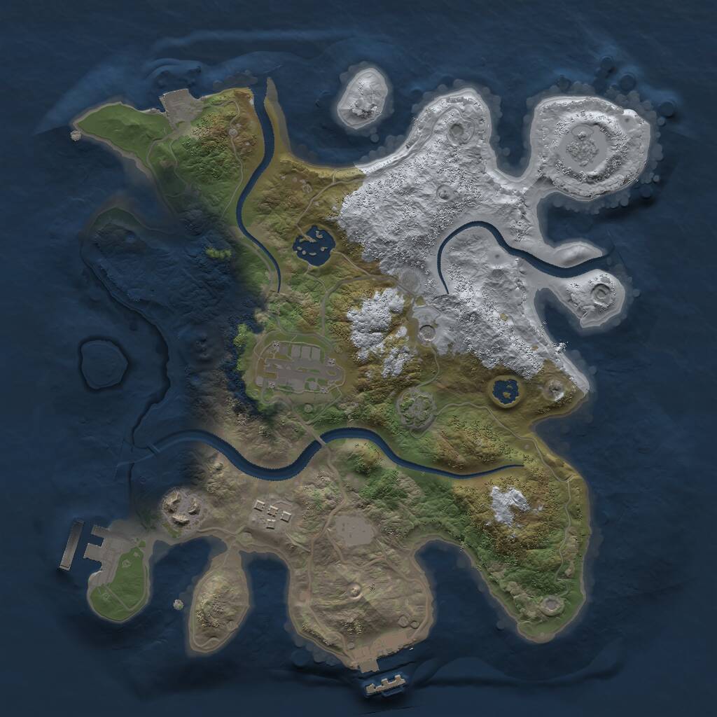 Rust Map: Procedural Map, Size: 2800, Seed: 723536517, 10 Monuments