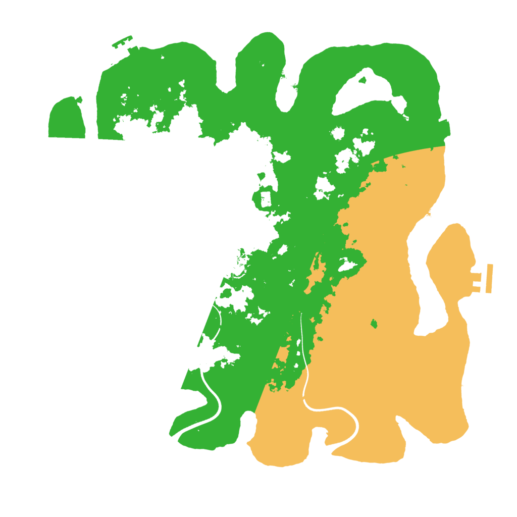 Biome Rust Map: Procedural Map, Size: 3600, Seed: 66