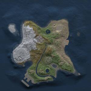 Thumbnail Rust Map: Procedural Map, Size: 2000, Seed: 1317666632, 5 Monuments