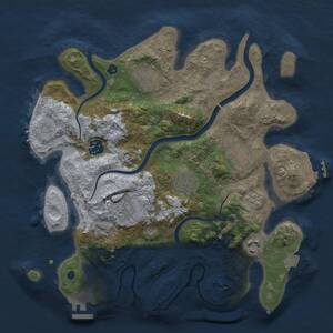 Thumbnail Rust Map: Procedural Map, Size: 3200, Seed: 544701552, 13 Monuments