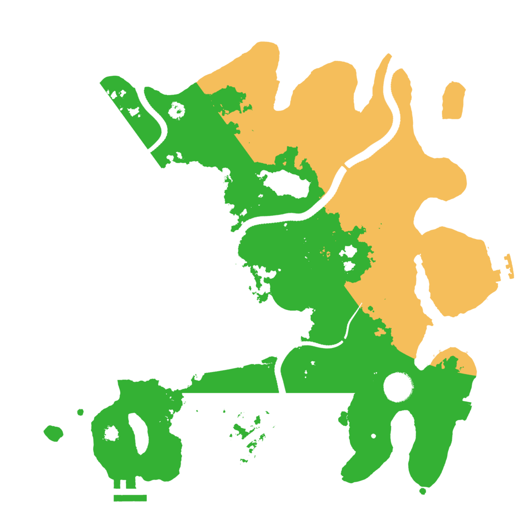 Biome Rust Map: Procedural Map, Size: 3200, Seed: 544701552