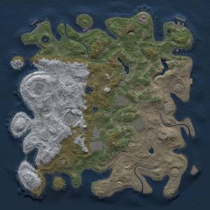 Thumbnail Rust Map: Procedural Map, Size: 4250, Seed: 127412755, 16 Monuments