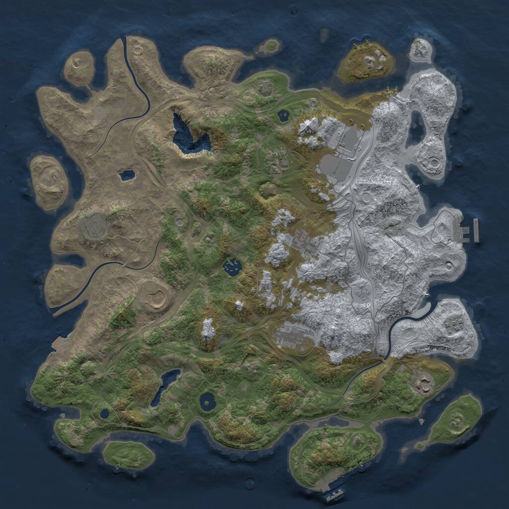 Rust Map: Procedural Map, Size: 4300, Seed: 7547, 15 Monuments