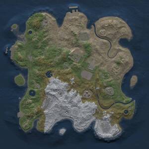 Thumbnail Rust Map: Procedural Map, Size: 3500, Seed: 332037960, 14 Monuments