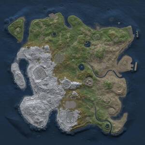 Thumbnail Rust Map: Procedural Map, Size: 3500, Seed: 914905439, 13 Monuments