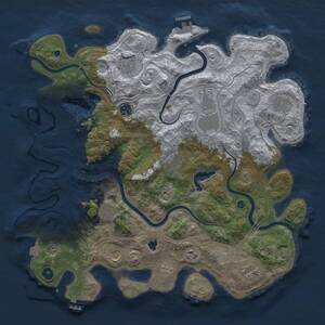 Thumbnail Rust Map: Procedural Map, Size: 4250, Seed: 506144712, 16 Monuments