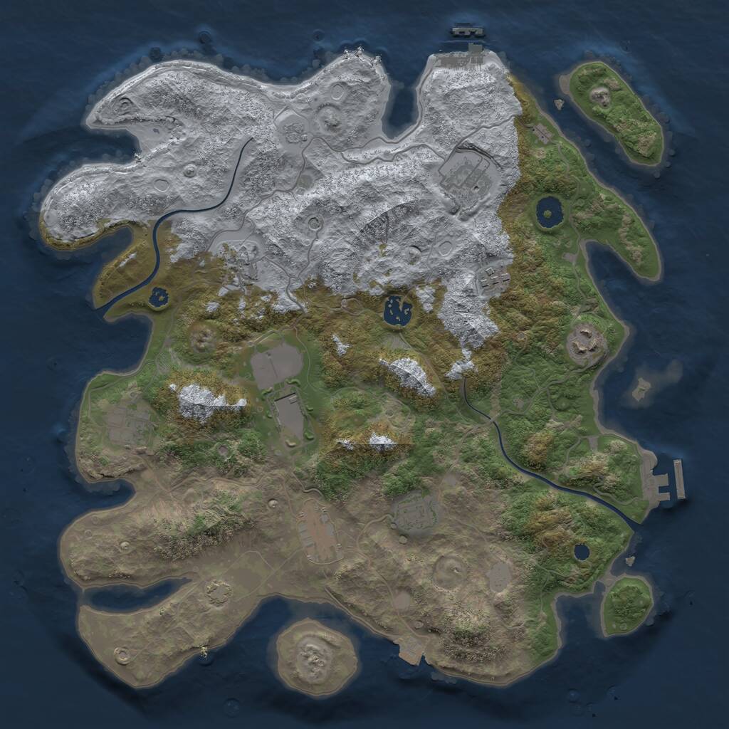 Rust Map: Procedural Map, Size: 3750, Seed: 587634914, 15 Monuments
