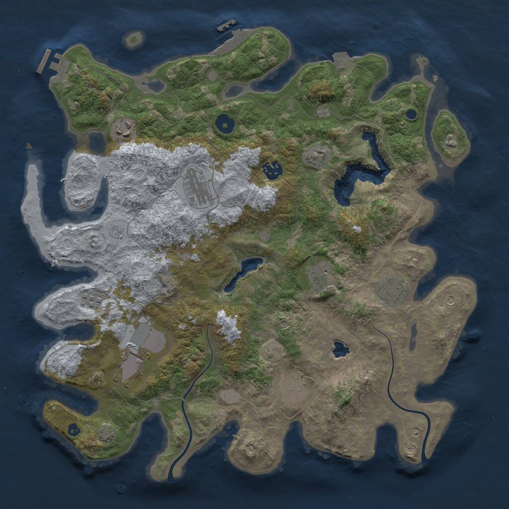 Rust Map: Procedural Map, Size: 4000, Seed: 20241220, 14 Monuments