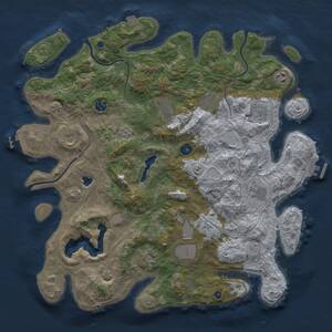 Thumbnail Rust Map: Procedural Map, Size: 4250, Seed: 1145144117, 16 Monuments