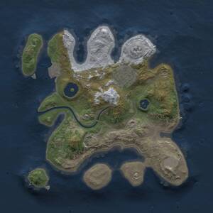 Thumbnail Rust Map: Procedural Map, Size: 2250, Seed: 1401968867, 3 Monuments