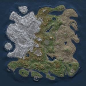 Thumbnail Rust Map: Procedural Map, Size: 4000, Seed: 1289318737, 15 Monuments