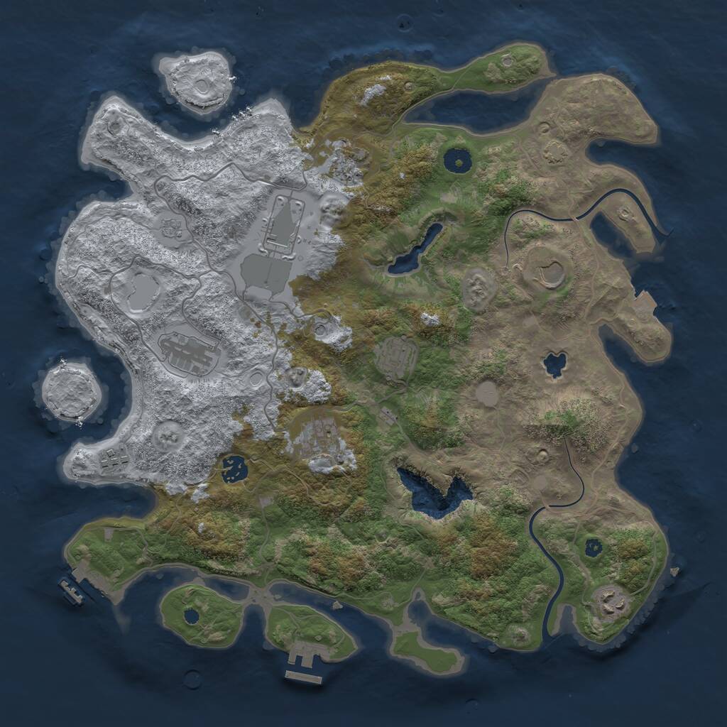 Rust Map: Procedural Map, Size: 4000, Seed: 1289318737, 15 Monuments