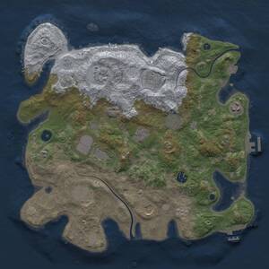 Thumbnail Rust Map: Procedural Map, Size: 3750, Seed: 254554418, 16 Monuments