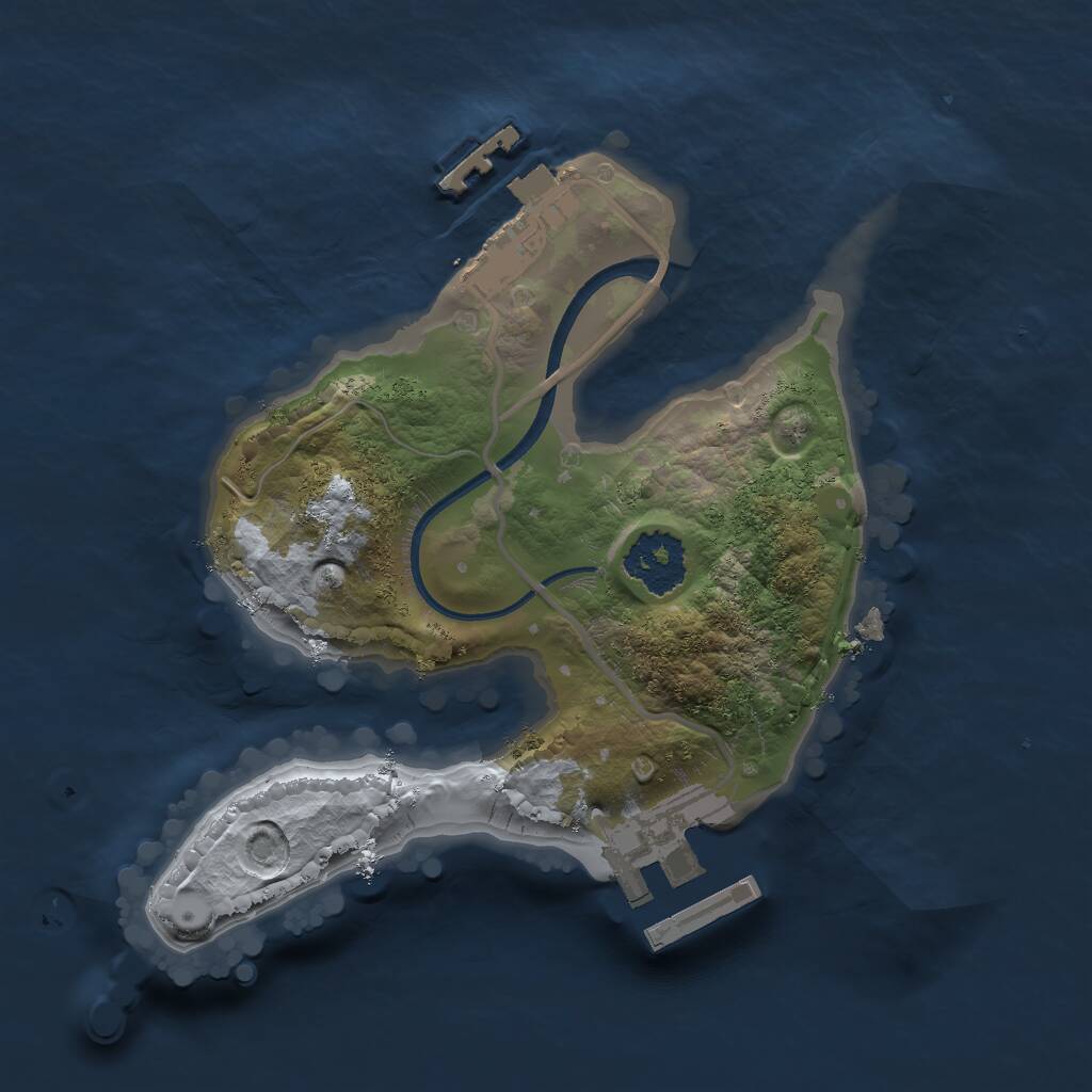 Rust Map: Procedural Map, Size: 1800, Seed: 2002900935, 3 Monuments