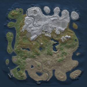 Thumbnail Rust Map: Procedural Map, Size: 4000, Seed: 821668342, 12 Monuments