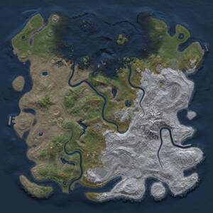 Thumbnail Rust Map: Procedural Map, Size: 5000, Seed: 576748, 15 Monuments