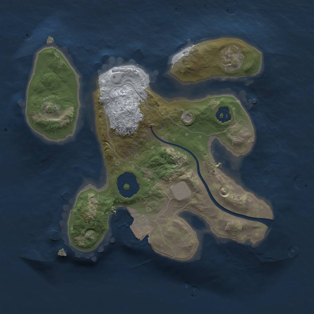 Rust Map: Procedural Map, Size: 2000, Seed: 56322333, 1 Monuments